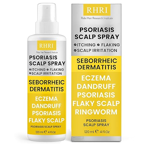 Psoriasis Scalp Spray  Tratamiento de psoriasis y caspa para infecciones por levaduras del cuero cabelludo, brotes de psoriasis y foliculitis  Spray