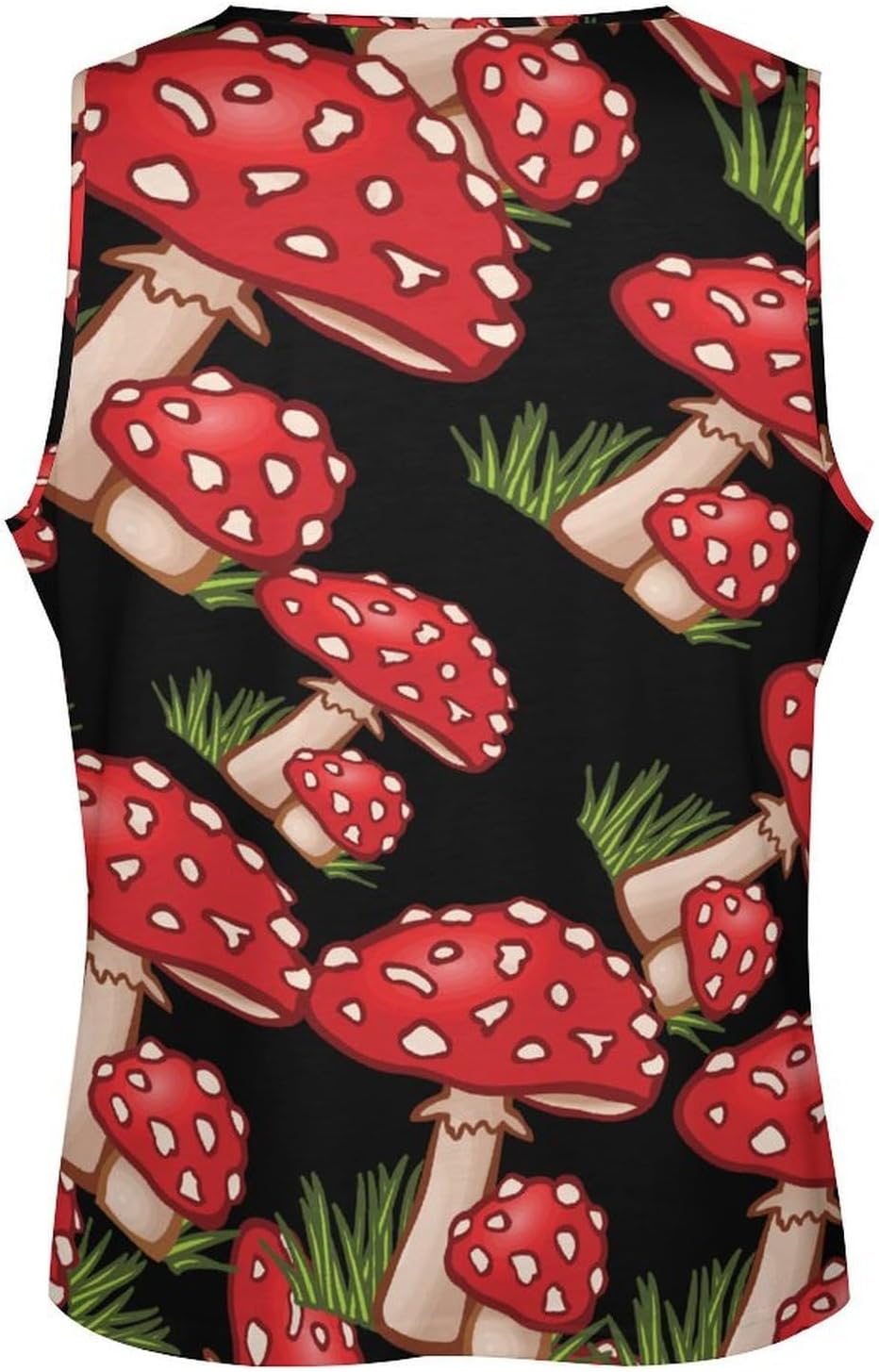 Magic Mushrooms Mens Tank Tops Sleeveless Muscle Shirts Beach Casual Gym Shirt Vest Tee Tops