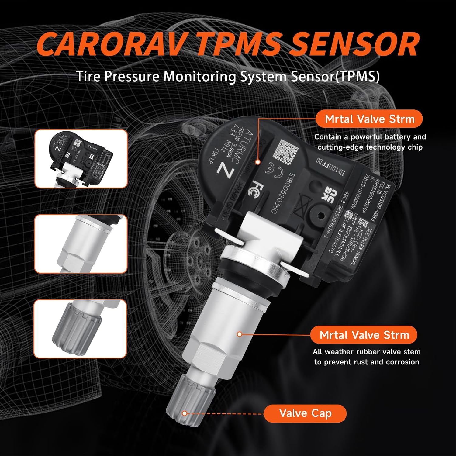 Set of 4 TPMS Sensor Tire Pressure Monitoring Sensor 315MHz Compatible with Nissan Infiniti King Teana Pathfinder Murano Pathfinder Q70 JX35 Qx60 Q50 Journey 2500 Replaces# 407003JA0A