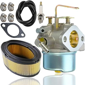640152 Carburetor for Tecumseh 640152A 640023 640051 640140 640152 HM80 HM90 HM100 8-10 HP Engine Snow Blower Mower 5000w Generator with 33268 Air Filter+ Spark Plug+fuel line
