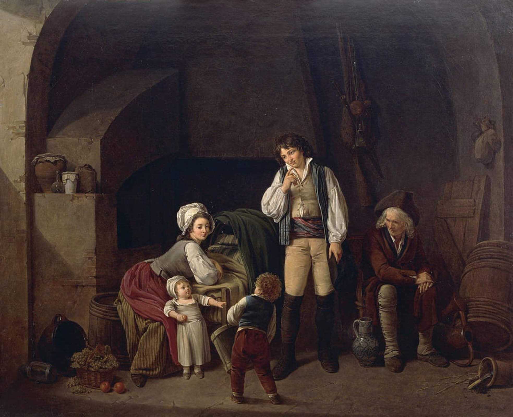 POSTERIIk Famous Print Pop Art Wall Art Graffiti Family Scene by Louis Leopold Boilly Art Prints for Home Decor 60x90cm