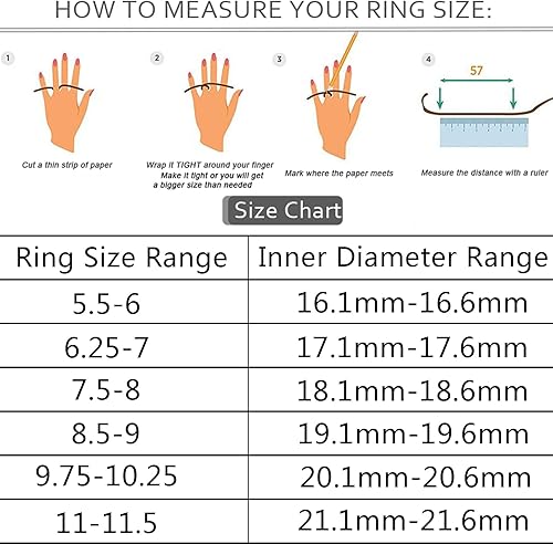 Miniatura 7 de 16 anillos giratorios de acero inoxidable para mujeres y hombres anillos giratorios para ansiedad mariposa a juego anillos de promesa de boda tamaño