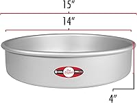 Vista 36 de Fat Daddio's - Juego de 2 moldes para pasteles redondos de aluminio anodizado, 8 x 2 pulgadas