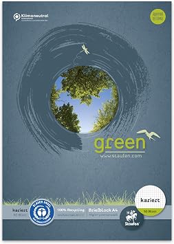 Ursus Green 608585020 Writing Pad A4 50 Sheets 70 g/m2 5 mm Quadrille-Ruled