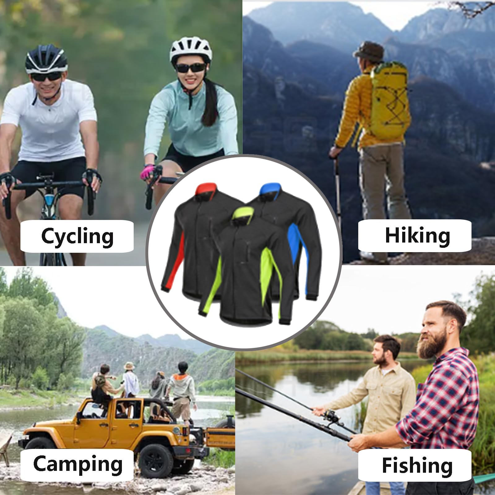 Chaqueta de Ciclismo de Invierno para Hombre Abrigo Softshell Térmico Transpirable Impermeable con Bolsillos para Escalada y Senderismo,Green-3XL