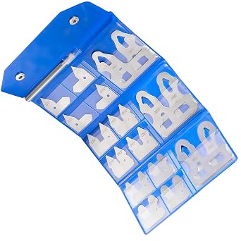 3602-5025 Radius Gauge Set 0.010 to 0.500 Gauges with Holder,26 pcs Radius Measuring Tool