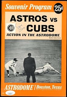 Ernie Banks JSA Signed 1969 Cubs vs Astros Program Autograph