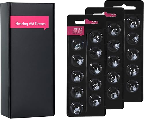 Miniatura 7 de LA FEE Domos para audífonos Oticon Minifit Bass de 0.394 pulgadas (0.394 in) de doble ventilación (paquete de 3), cúpulas universales