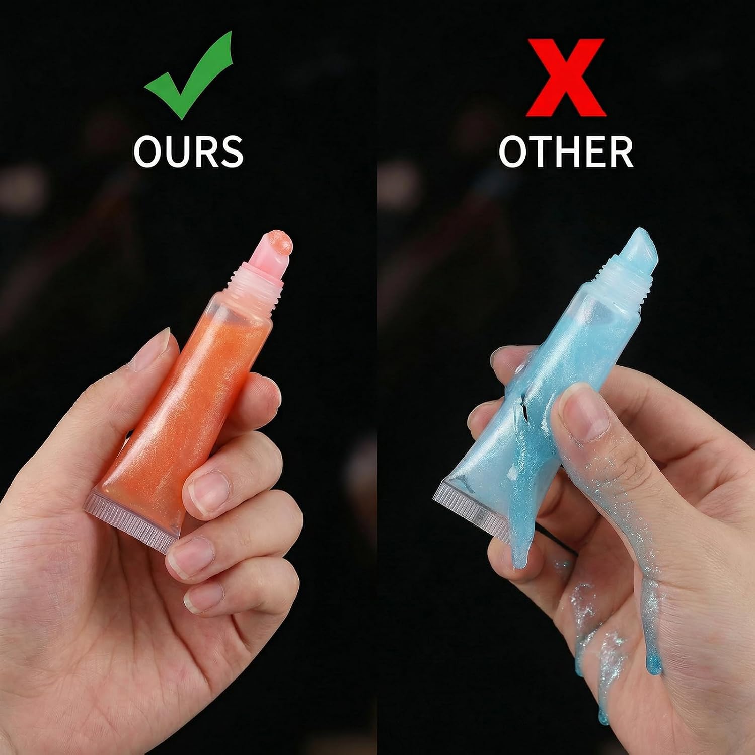 8 Pcs Empty Lip Gloss Tubes 10ml Clear Refillable Squeeze Tubes Clear Lip Balm Tube with 5ml Syringes Mini Cosmetic Soft Tube for Lips Balm and Travel Toiletries