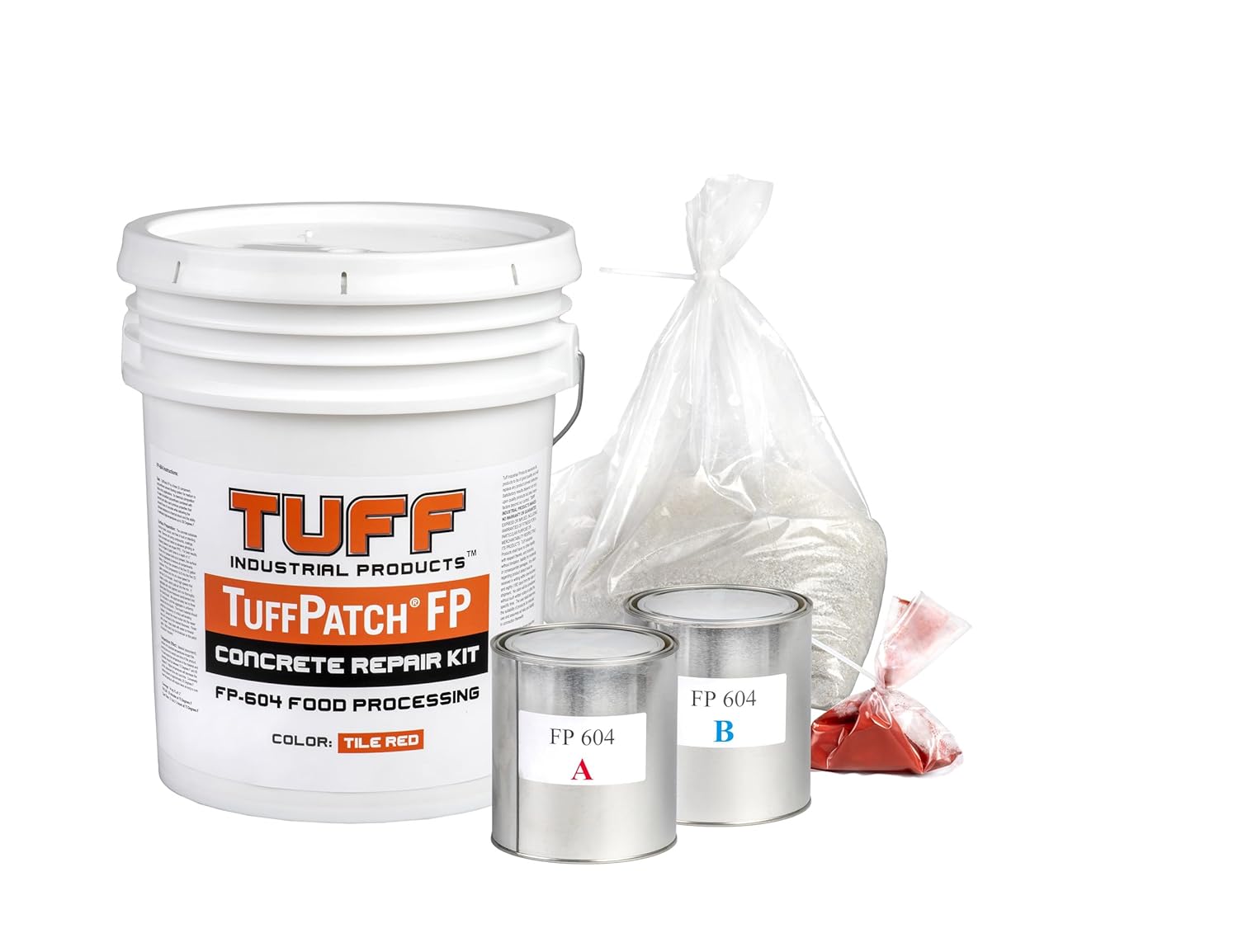 TuffPatch FP Food Processing Epoxy Concrete Repair Kit - Junior - Tile Red - 6 Pack