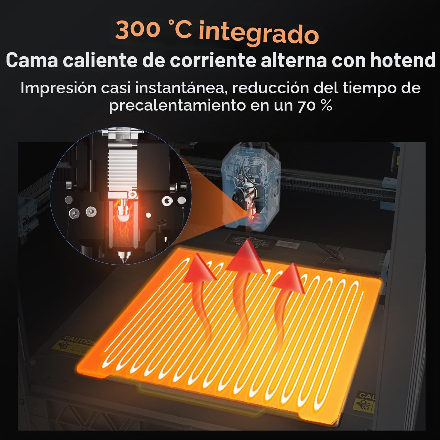 Impresora 3D Sovol SV08 Core-XY con cámara, impresión de Alta Velocidad de 700 mm/s con código Abierto Voron 2.4, 4 Motores Z Independientes, Control Remoto, tamaño de impresión 350 x 350 x 345 mm