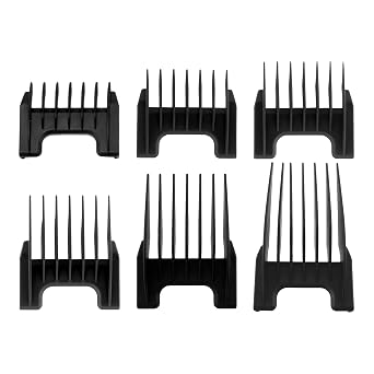 Wahl Professional ChromStyle Cutting Guides, 6 Pack, Ranging from 1/8 to 1, Durable and Easy to Use, Black