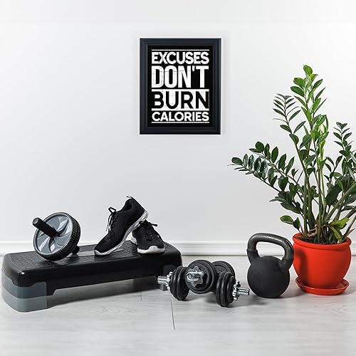 Miniatura 4 de "Excuses Don't Burn Calories"-Motivational Gym Quotes -8 x 10" Exercise and Fitness Wall Art Print-Ready to Frame. Typographic
