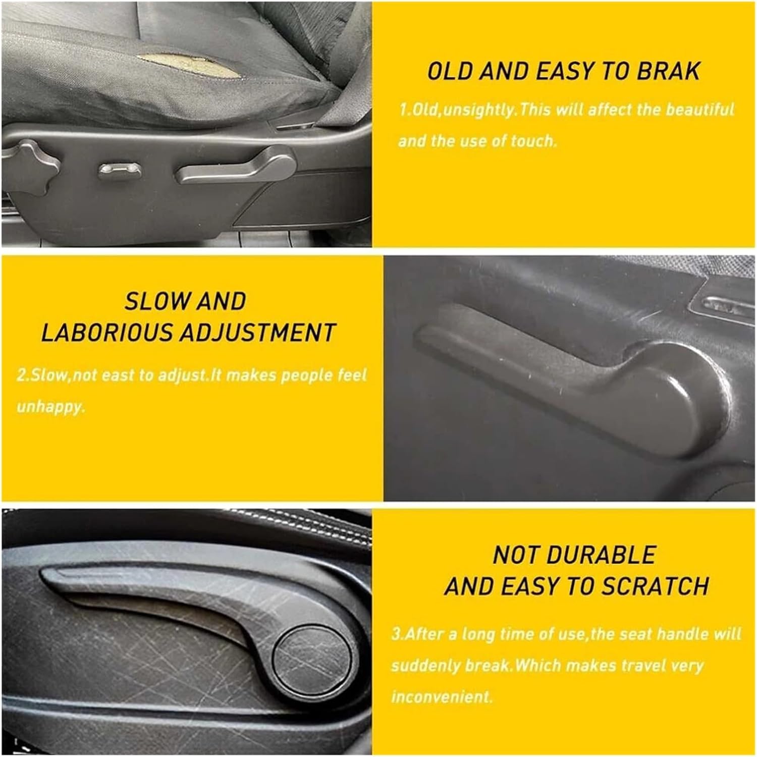 LINGYUE Car Seat Recliner Handle Lever Left Right Side Adjustable Seat Lever Pull Handle Fit For GMC Sierra Yukon 2007-2014 Fit For Chevrolet(Beige)