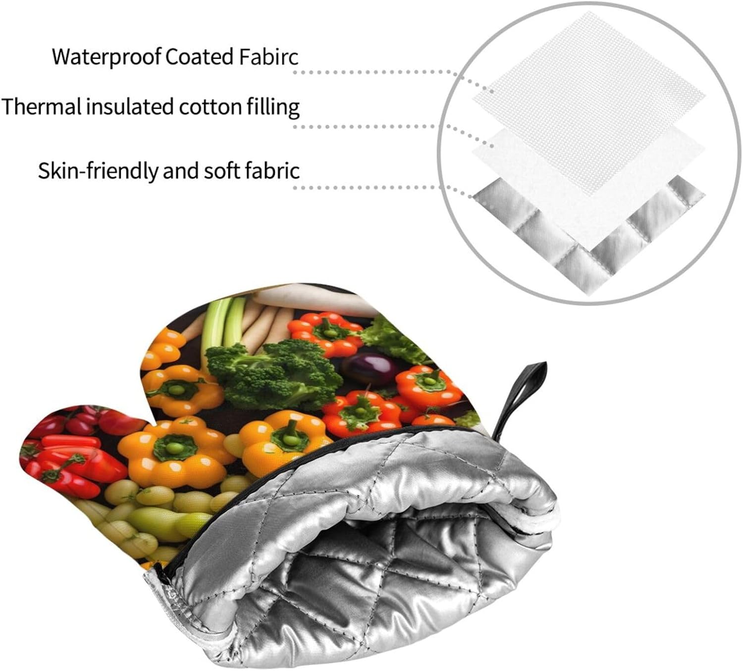 variety fresh vegetables fruits Kitchen baking four piece set, fit for cooking and baking, oven, microwave, and outdoor barbecue