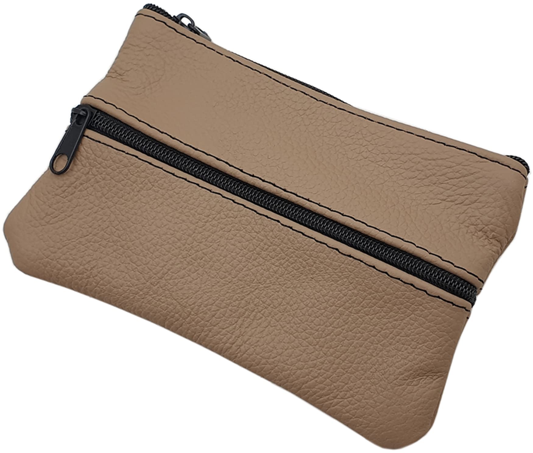 Portamonete In Pelle Germany - Design Compatto 6x6 Cm, Con Bottone A Pressione, Fatto A Mano