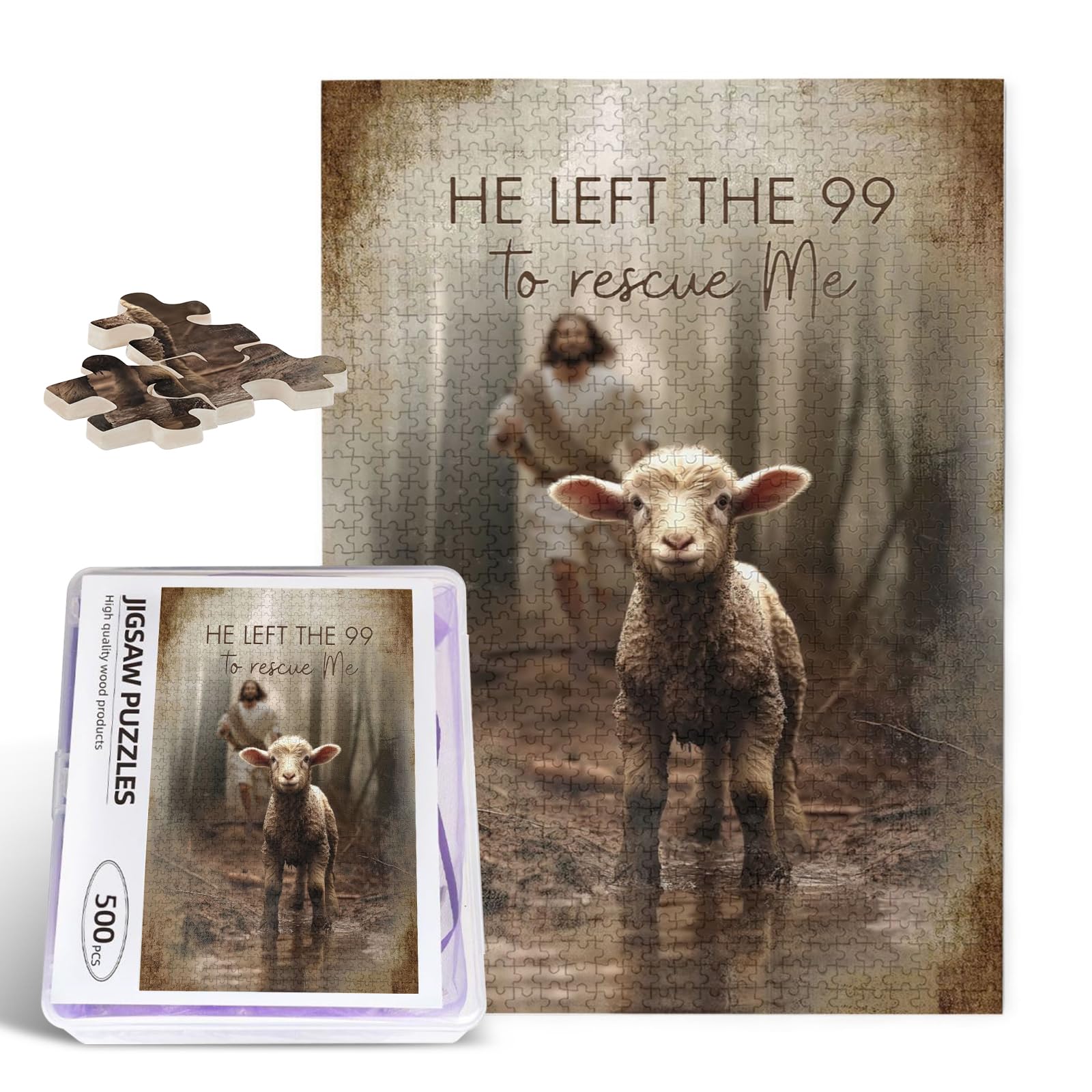 Amazon.com: Christian Jesus and Lamb Puzzles for Adults 500 Pieces