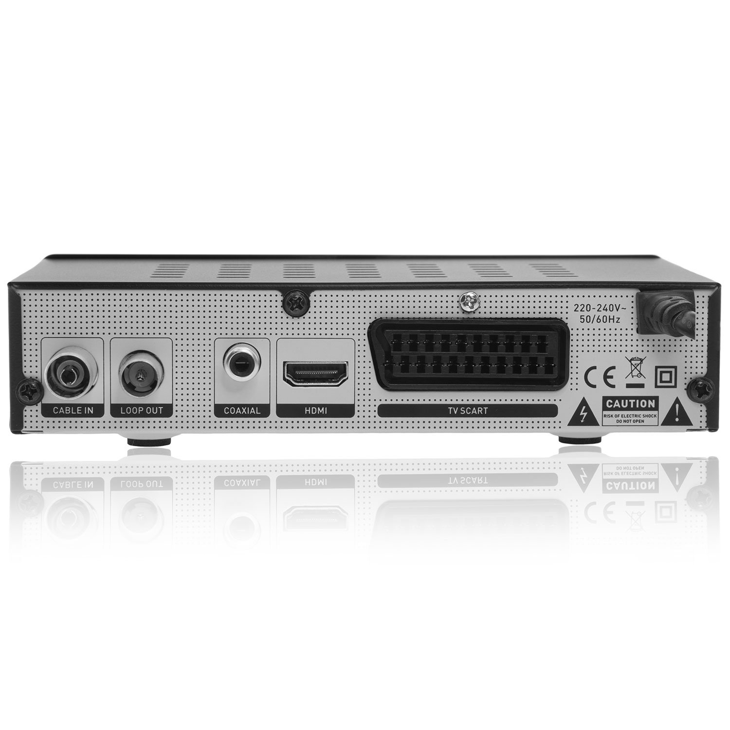 Comag DKR 40 Digitaler Kabel-Empfänger (Full-HD, HDTV, DVB-C/C2, HDMI, SCART, PVR, Mediaplayer, USB 2.0, 1080p), automatische Installation, HDMI-Kabel, Schwarz