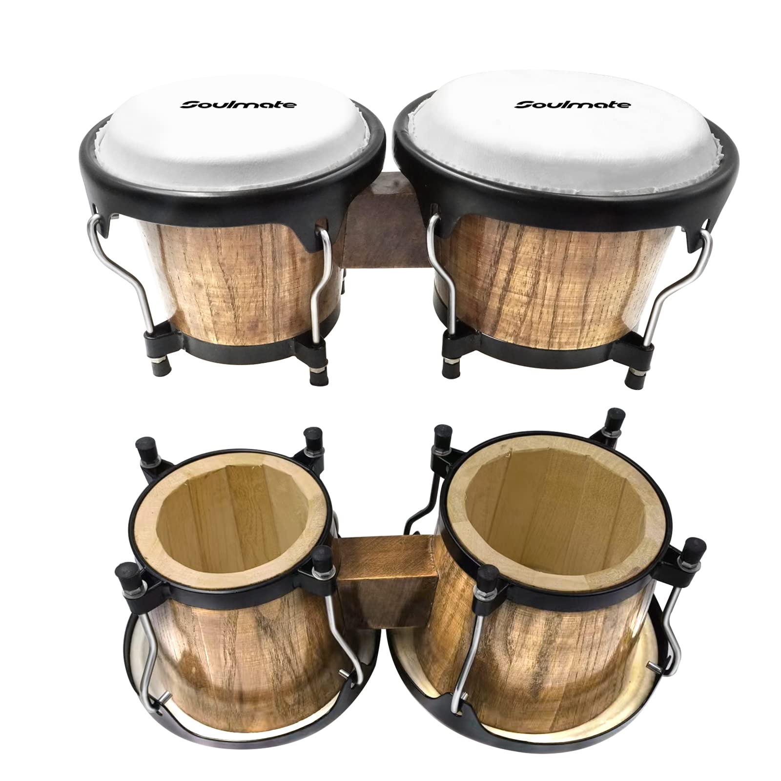 Soulmate Bongo Drums Set for Kids Beginners Adults Professionals Bongos