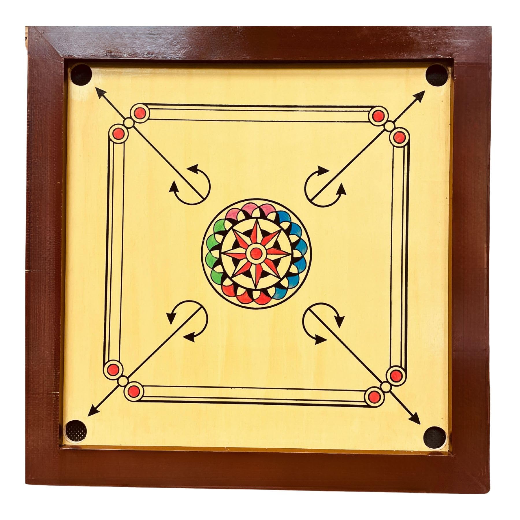 RKsports Premium Wooden Board Game, 32 x 32 Inch, Traditional Strategy Game, 2-4 Players, Brown