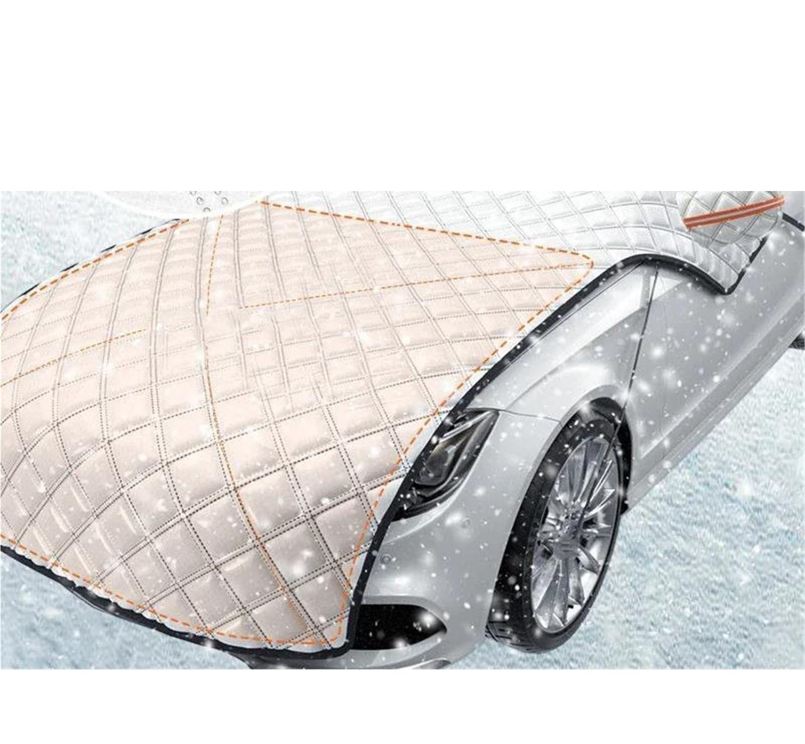 Couverture De Neige Universelle Extra Large pour Pare-Brise Voiture, Protection Tout Compris, Anti-Neige, Anti-Gel, Pare-Soleil Hiver Bâche Voiture
