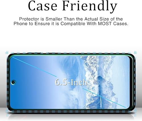 Miniatura 4 de KAREEN Paquete de 2 Protector de pantalla diseñado para Motorola Moto G Power 5G (2023), vidrio templado, antiarañazos, sin burbujas, fácil