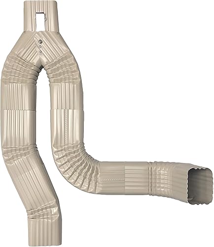 Miniatura 14 de Desviador de bajante de aluminio de 2 x 3 para barriles de lluvia Fabricado en los Estados Unidos Incluye tornillos e instrucciones