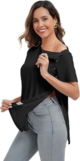 Post Shoulder Surgery Shirts Women Fully Tear Away Chemo Shirts for Port Access Rotator Cuff Surgery Recovery Shirt
