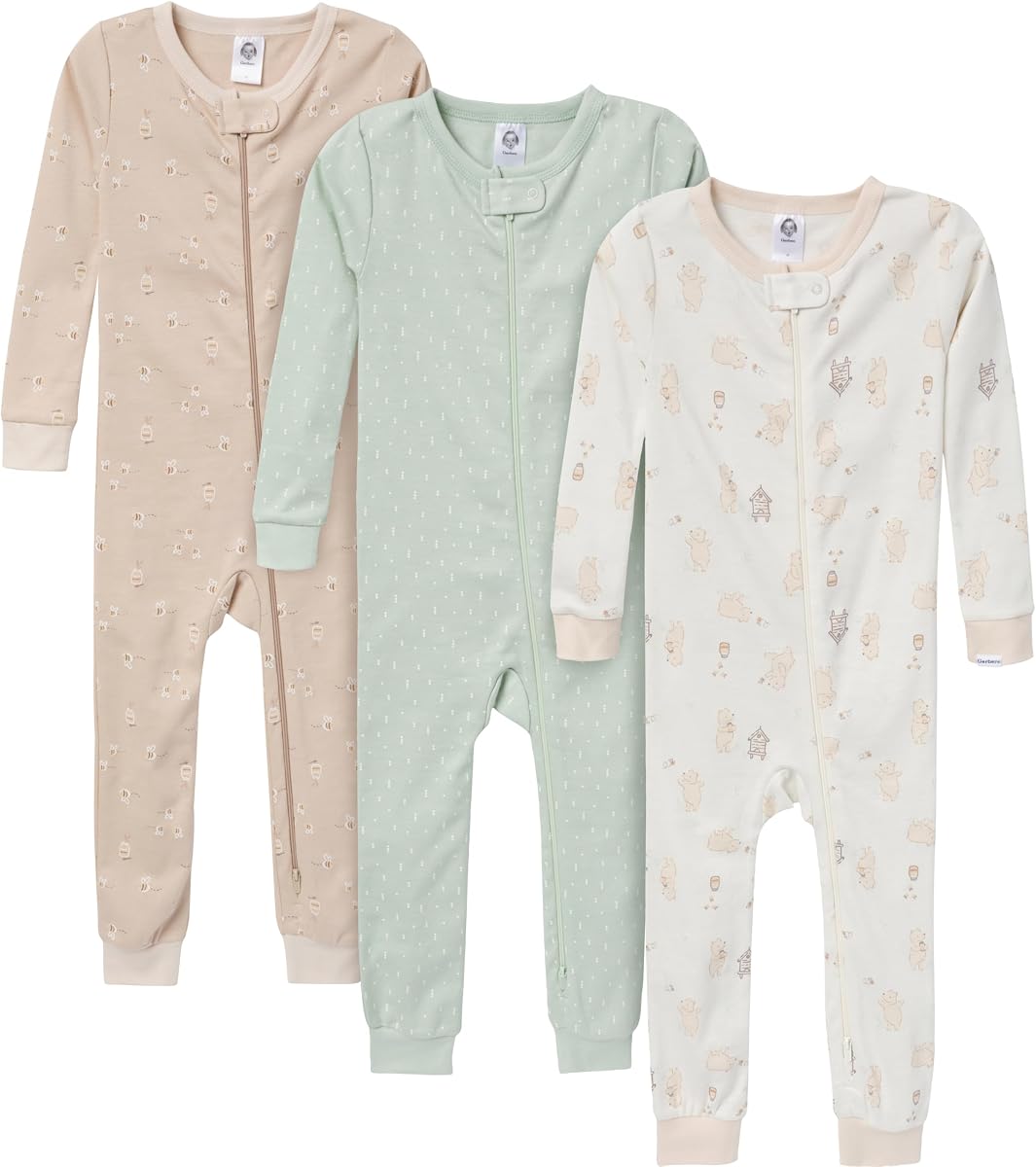 Baby Boys 3-Pack Snug Fit Footless One Piece Cotton Pajamas