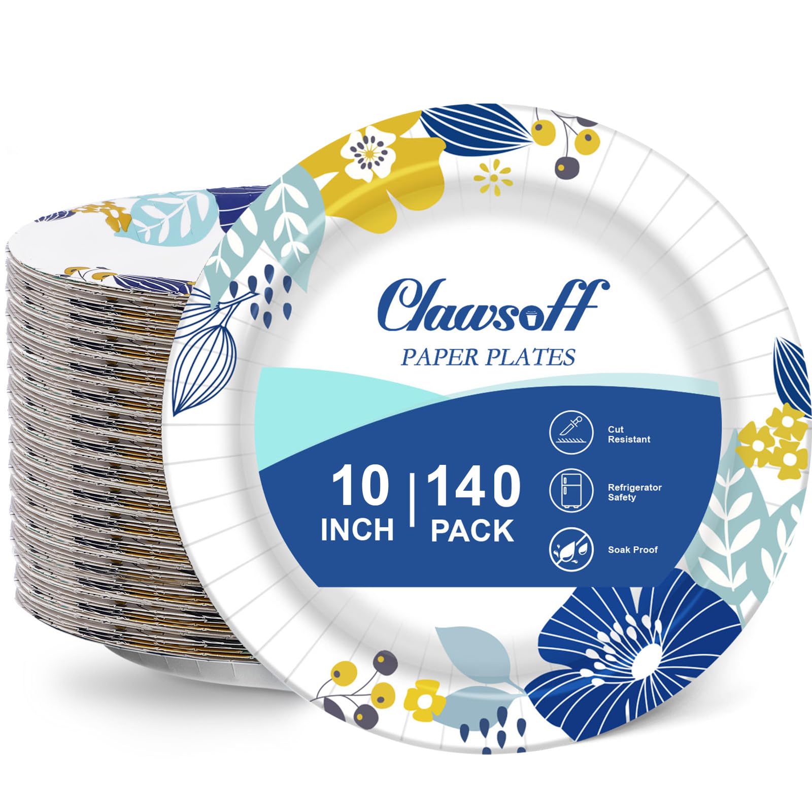 Blue Disposable Dinner Plates - 280 Pack -10