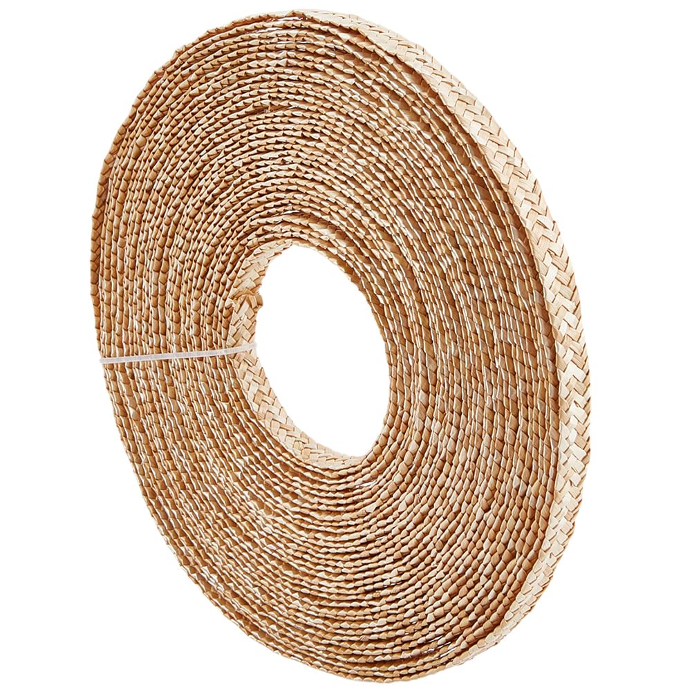 Ruban de paille de blé BENECREAT 1,3 cm pour fabrication de chapeaux de couleur amande