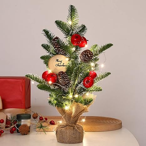 Amazon Co Jp クリスマスツリー 卓上 50cm ミニツリー 小さめ クリスマス飾り Ledライト付き キラキラ リンゴ 松ぼっくり 電池式 オーナメント おしゃれ 雰囲気満々 クリスマスプレゼント 暖かい 簡単な組立品 飾り 部屋 商店 玄関 北欧風 インテリア クリスマスイブ