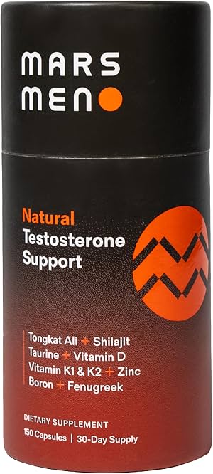 Potenciador de Testosterona para Hombres - Suplemento Natural Premium Tongkat Ali, Fenogreco, Shilajit y Boro - Soporte Masculino - Apoyo a la Libido, Energía y Crecimiento Muscular - 30 Porciones Cápsula