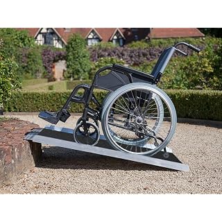 AllCure 3' (36" X 31") Extra Wide Non-Skid Traction Aluminum Wheelchair Scooter Loading Ramp, Lightweight Folding Portable
