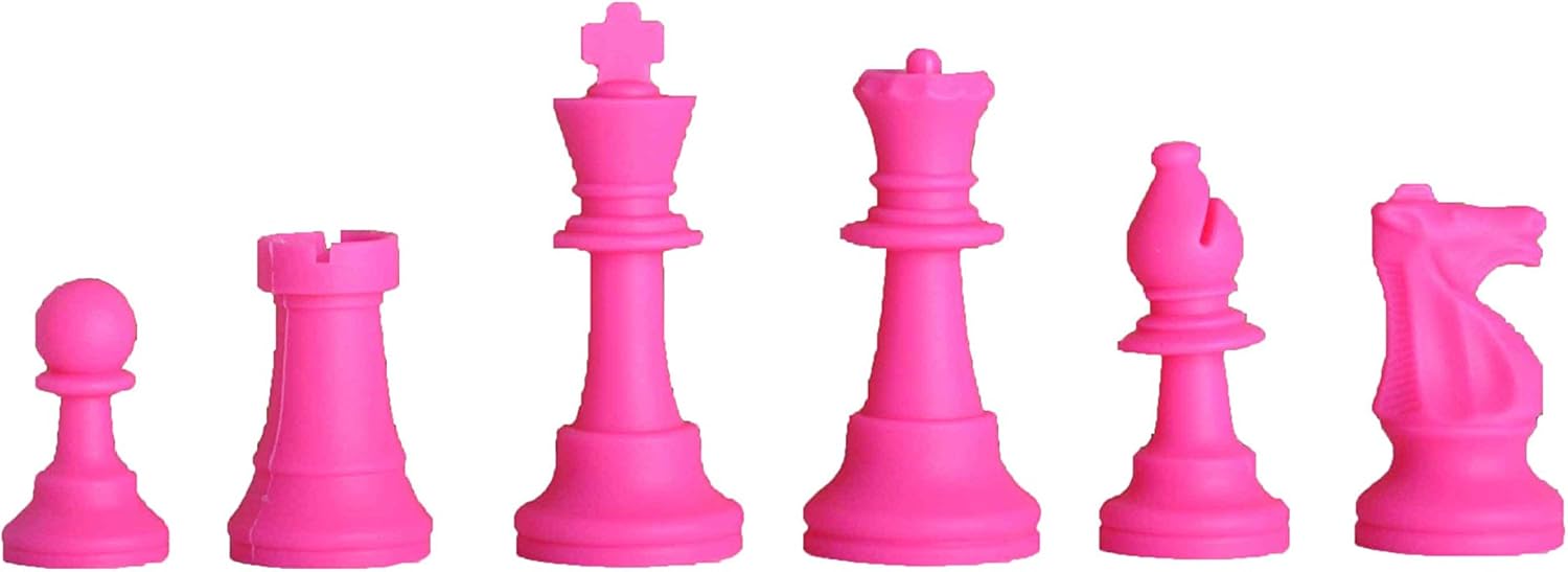 The House of Staunton Regulation Silicone (Rubber) Tournament Chess Pieces - Half Set - 3.75" King - by US Chess Federation