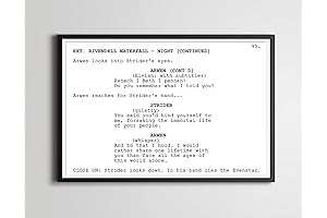 Lord of the Rings Movie Script Poster