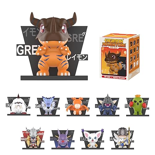 POP MART Digimon Adventure Fridge Magnet Series Blind Box Figures, Random Design Action Figures Collectible Toys Home Decorations, Holiday Birthday Gifts for Girls and Boys, Single Box - Digimon - Single Box