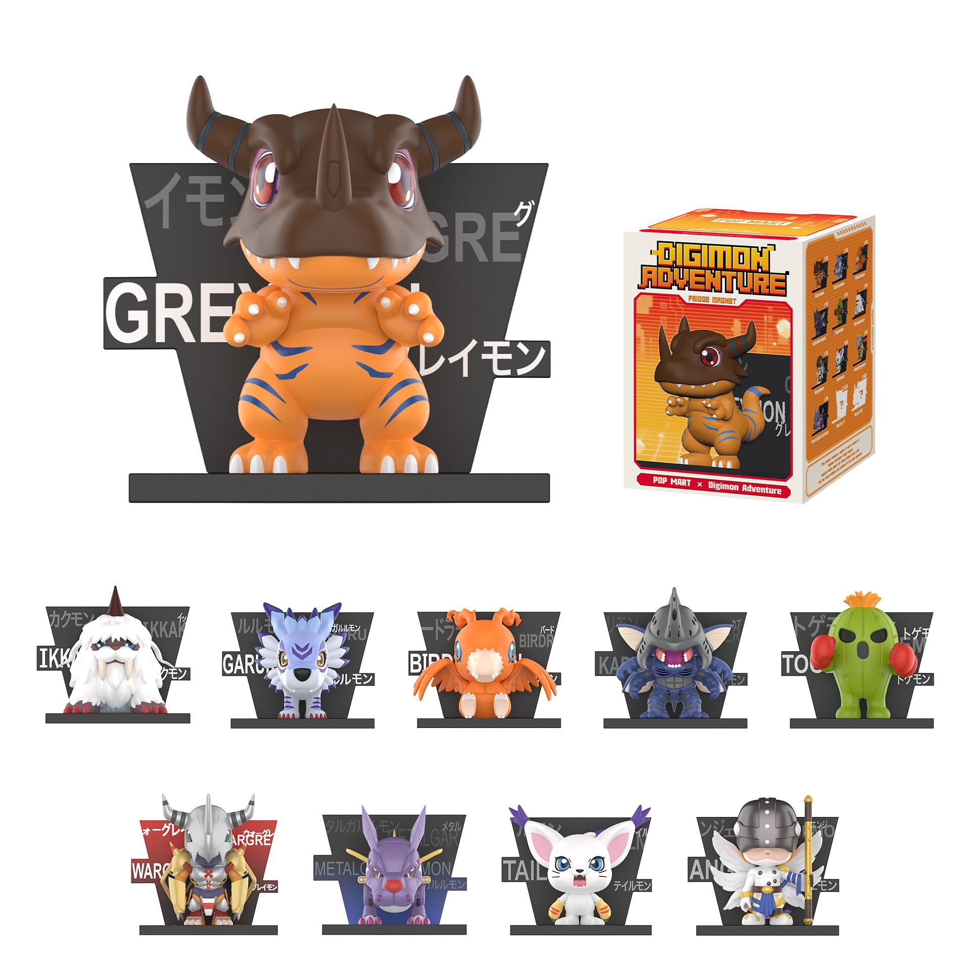 Amazon.com: POP MART Digimon Adventure Fridge Magnet Series Blind