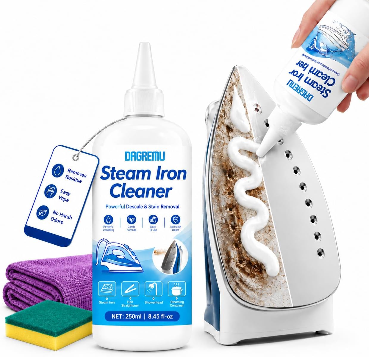 Iron Cleaner Cream for Soleplate – Removes Starch, Melted Fabrics & Residue