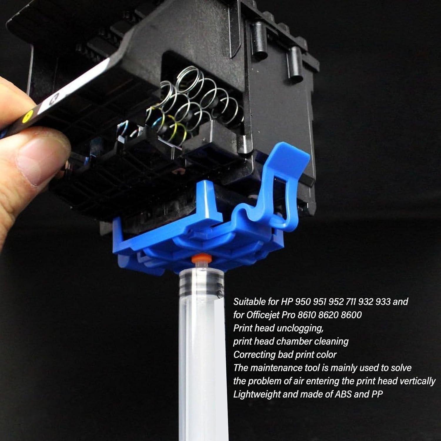 LiebeWH Printhead Cleaning Kit for 950 951 952 711 932 933 Nozzle Unclog Cleaner Repair Accessory Restore Print Quality for Pro 8610 8620 8600