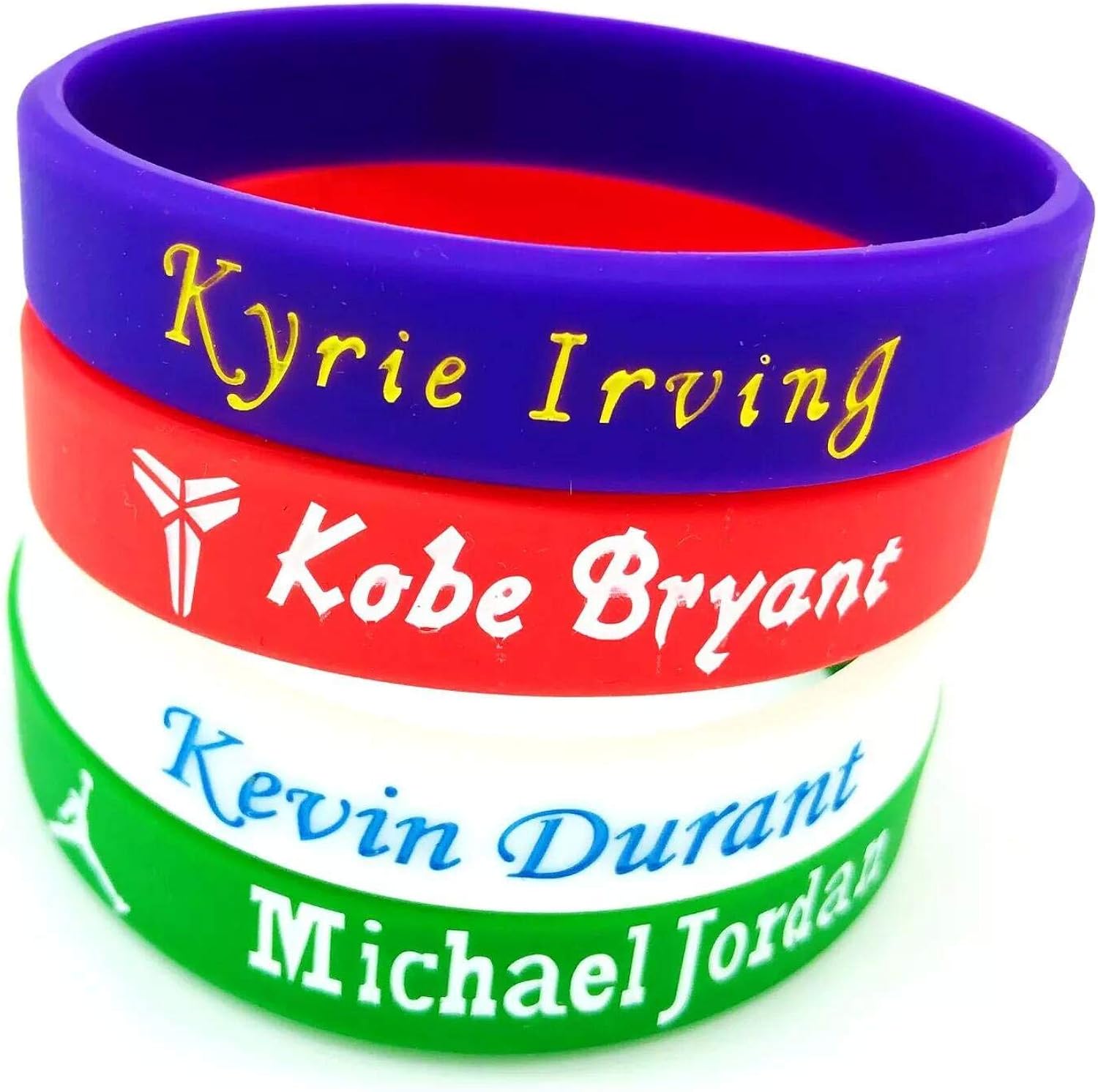 Basketball Authentic Inspirational Signature Motivation Wristbands Sport Silicone Bracelet (5 Pack)