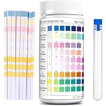 9 in 1 Aquarium Test Strips 100 Test Strips Aquarium Test Sets Aquarium Water Test for Aquariums Aquarium Accessories for Measuring PH Water Hardness Chlorine Nitrites in Aquarium Fish Tank