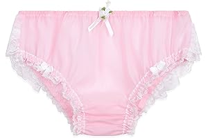 Women's Sheer Frilly Sissy Soft Lace Knickers Briefs Panties for Sexy Lingerie Tummy Control
