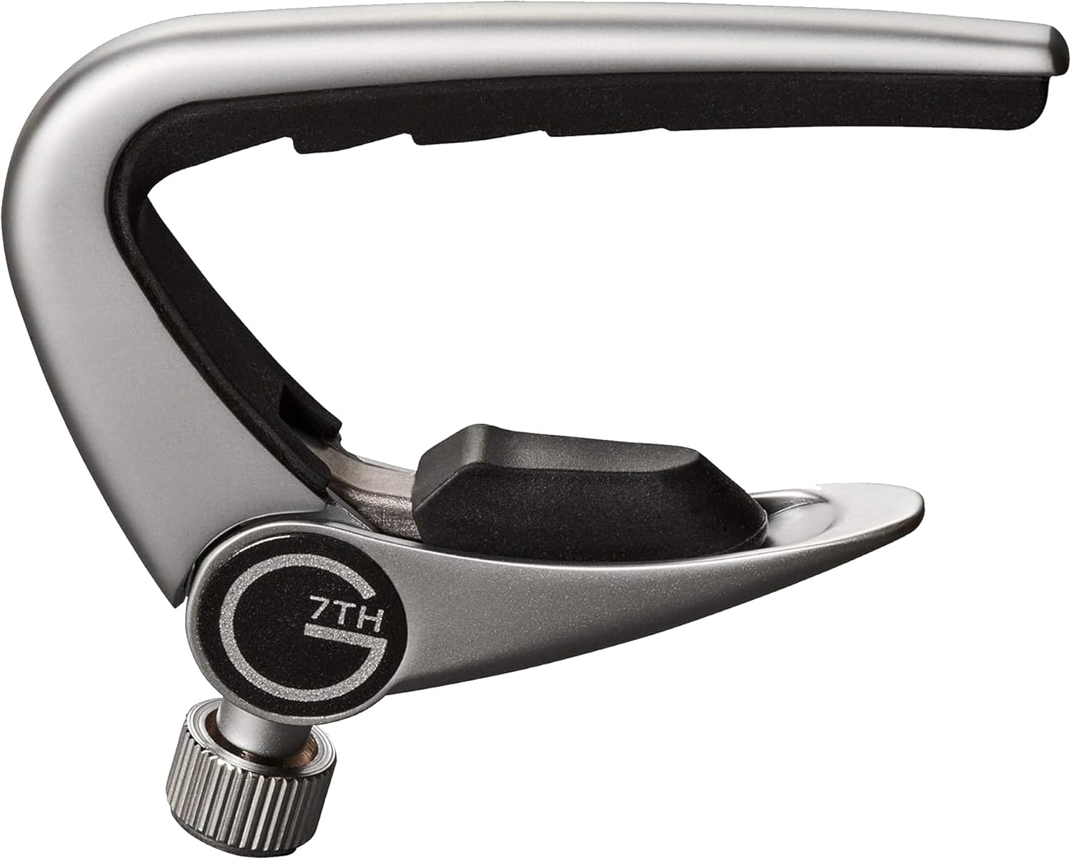 G7th Newport 12 String Silver Guitar Capo - Groundbreaking Compensated String Pad & Adjustable Tension - Capo for 12 String Acoustic and Electric Guitar - UK Designed