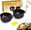 2 PCS Stainless Steel Egg Poacher Egg Cooker, Non-Stick Ear Egg Boiler Poached Egg Maker with Collapsible Hang Ear, Egg Poacher Boiled Eggs Maker Cup for Easy Poaching & Healthy Breakfast