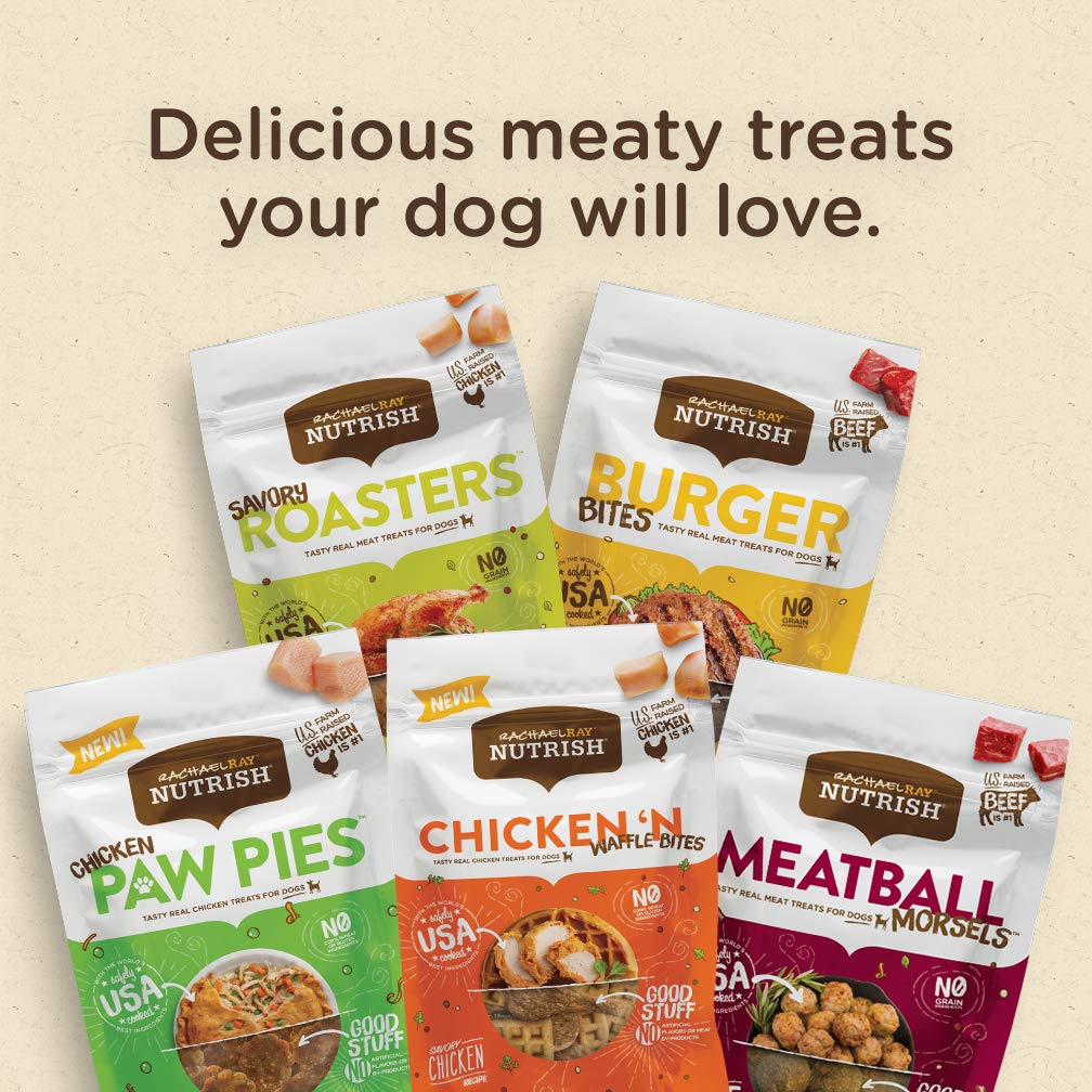 Rachael Ray Nutrish Chicken 'N Waffle Bites Real Meat Dog Treats, Savory Chicken Recipe, 12 Ounce Bag
