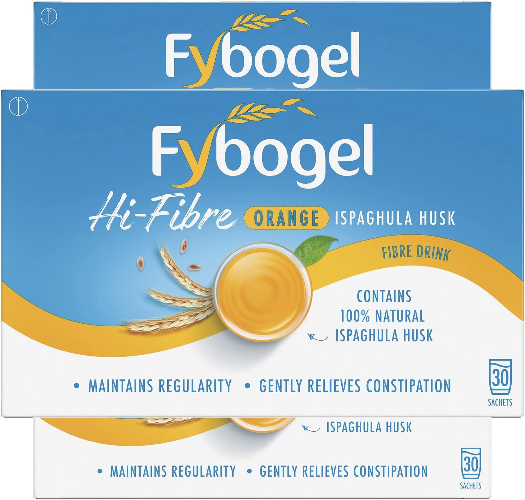 Fybogel Orange Fiber Supplement Sachets, 30 Count (30 Count (Pack of 3), 3 Unit)