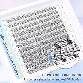 Natural Lash Extension Kit Cluster Lashes Kit Cluster Eyelash Extension Kit 220Pcs C-curly DIY Eyelash Extension Kit Short 10-14MM Individual Lashes Kit with Lash Remover by Newcally
