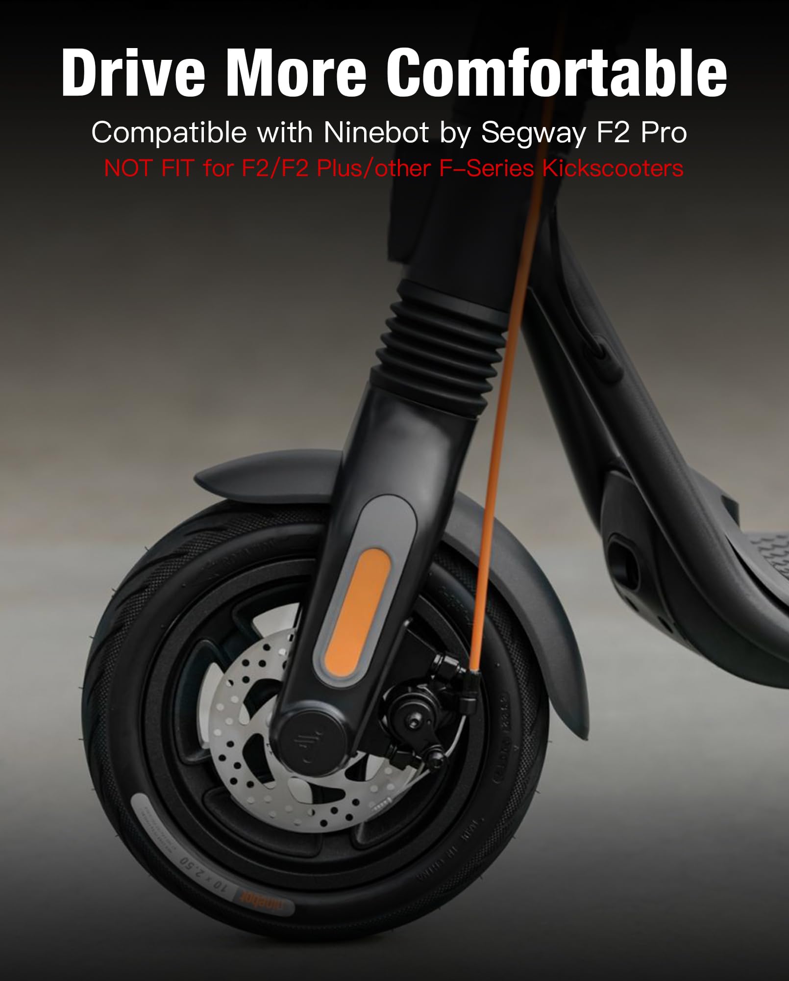 Conjunto de amortiguador delantero compatible con Segway Ninebot F2 Pro KickScooter, soporte de horquilla delantera con suspensión de muelle de aleación de aluminio para scooter, suspensión de rueda