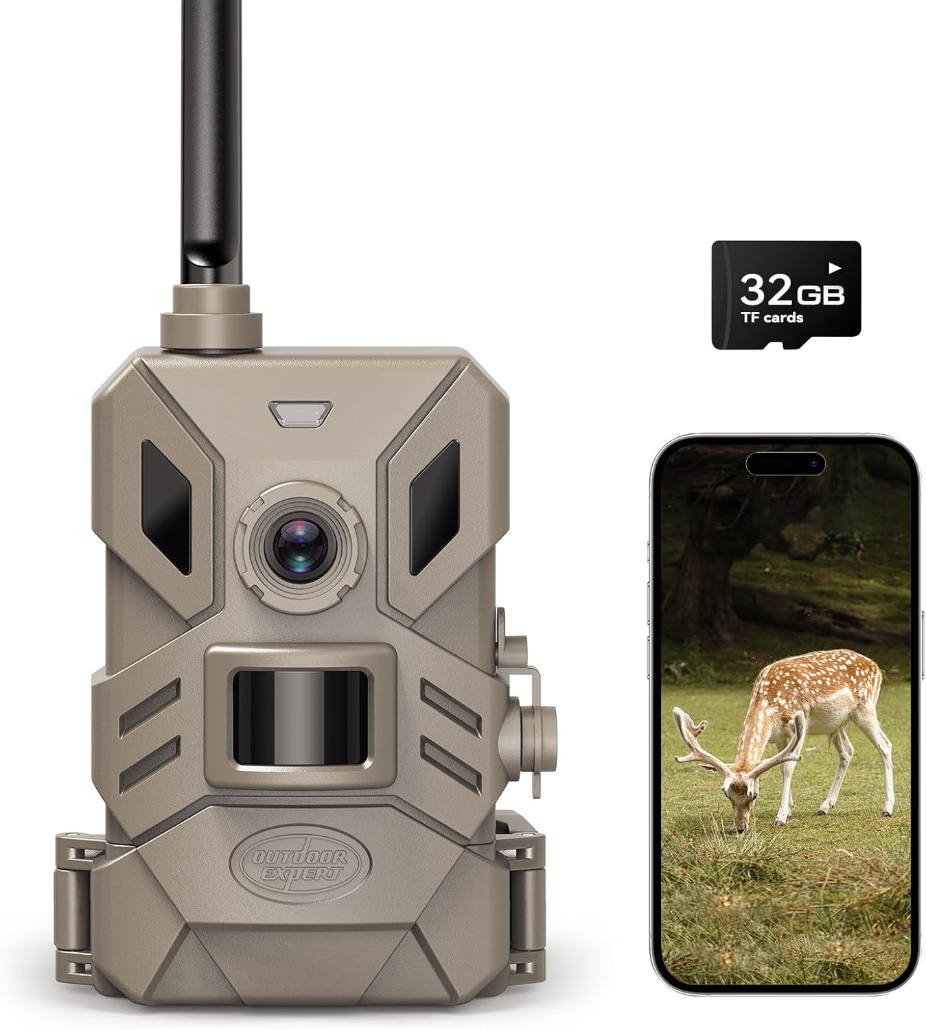 4G Cellular Trail Camera with No Glow 940nmNight Vision,36MP Hunting Camera HD Video IP66 Waterproof Game Cam,90FT Flash Range Wildlife Monitor-New